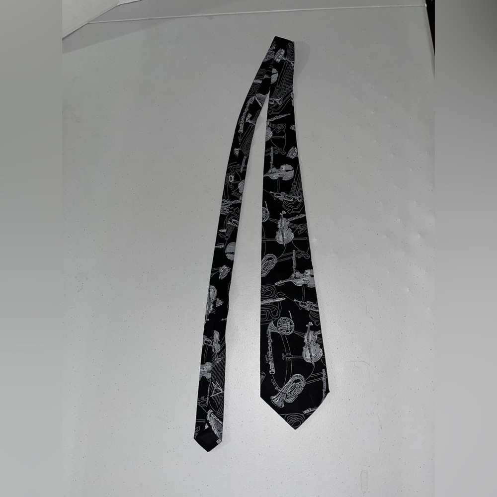 NIBag Musical Instrument Patterned Tie - Picture 2 of 4